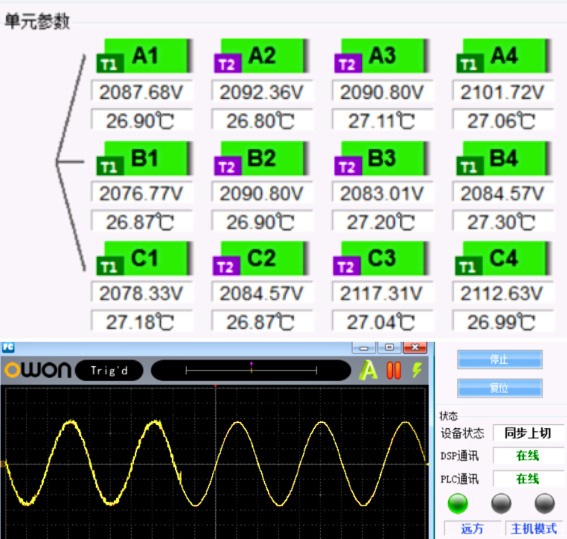 Figure 6. Output Voltage Waveform During the Bumpless Synchronization Transfer