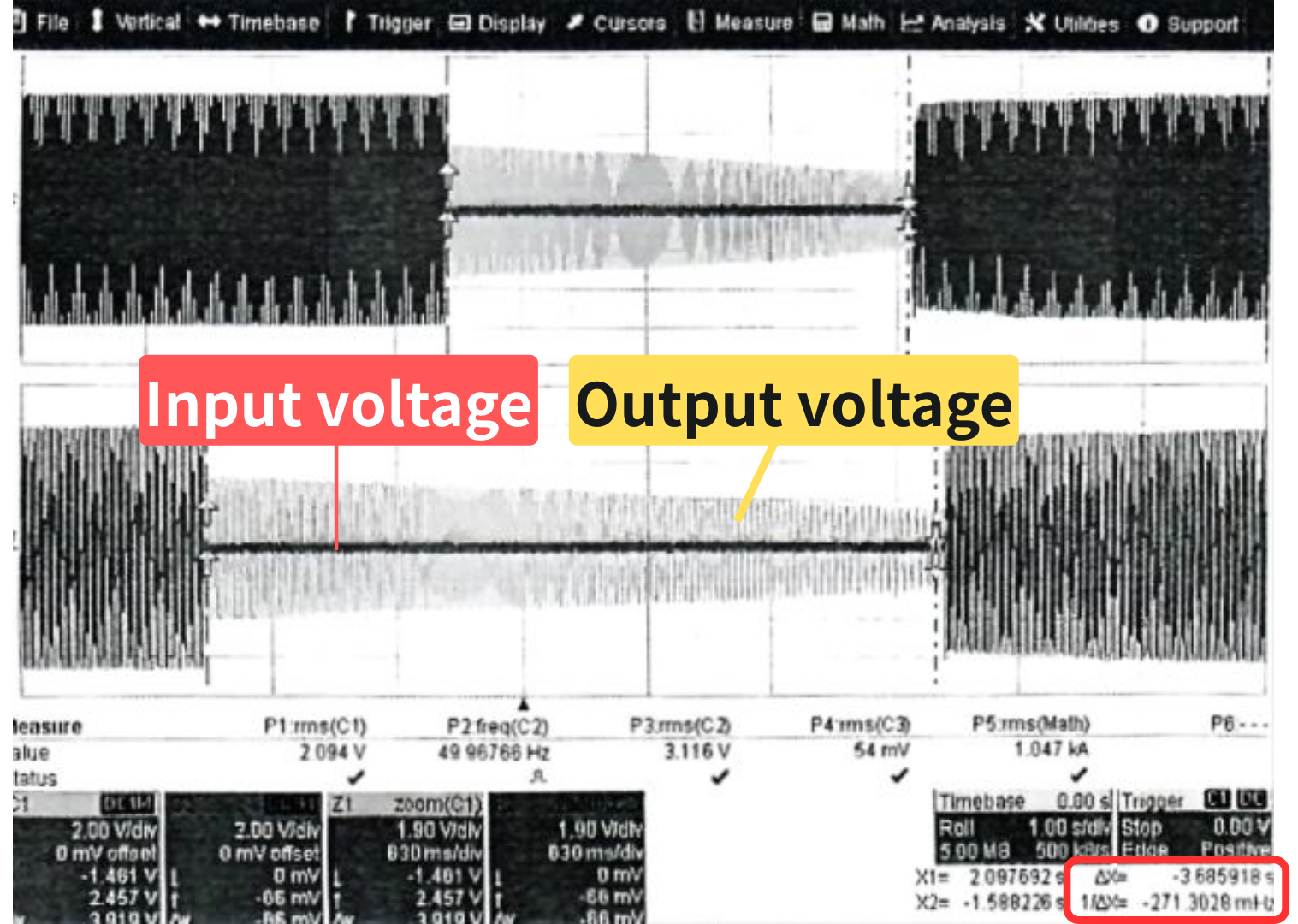 Figure 5. LVRT Function Test (Zero-Voltage Ride Through for 3.7 s)